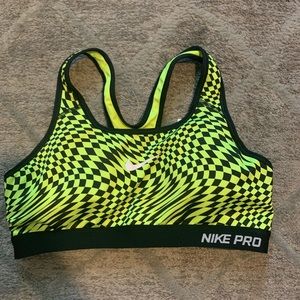Nike neon sports bra